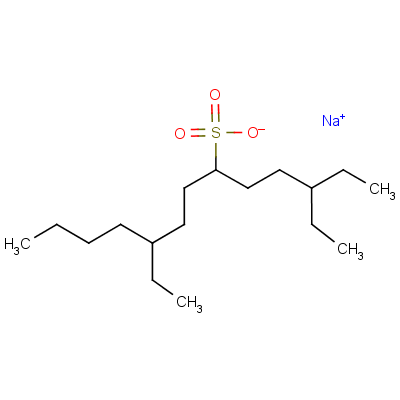 Sodium 3,9-diethyltridecane-6-sulfonate Structure,3282-85-7Structure