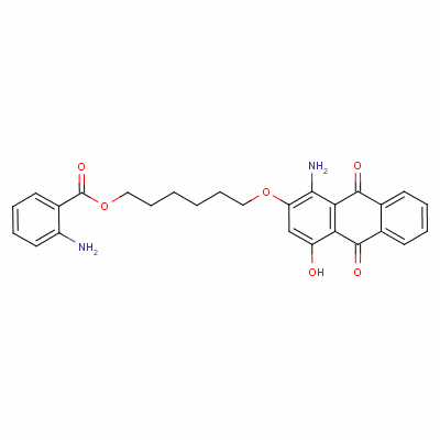 6-(1-Amino-4-hydroxy-9,10-dioxoanthracen-2-yl)oxyhexyl 2-aminobenzoate Structure,32873-14-6Structure