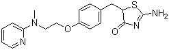 2-Amino-5-[[4-[2-(methyl-2-pyridinylamino)ethoxy]phenyl]methyl]-4(5H)-thiazolone Structure,329249-53-8Structure