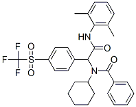 Benzeneacetamide,alpha-(benzoylcyclohexylamino)-n-(2,6-dimethylphenyl)-4-[(trifluoromethyl)sulfonyl ]-(9ci) Structure,329317-75-1Structure