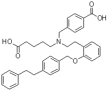 4-N-(4-carboxybutyl)-n-2-2-4-(2-phenylethyl)benzyloxyphenylethylaminomethylbenzoic acid Structure,329773-35-5Structure