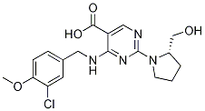 4-[[(3-Chloro-4-methoxyphenyl)methyl]amino]-2-[(2s)-2-(hydroxymethyl)-1-pyrrolidinyl]-5-pyrimidinecarboxylic acid Structure,330785-84-7Structure