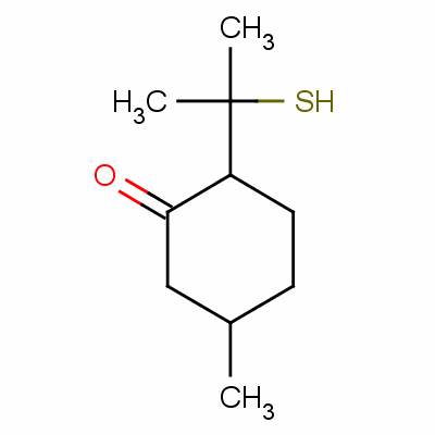 Cis-2-(1-mercapto-1-methylethyl)-5-methylcyclohexan-1-one Structure,33284-96-7Structure