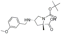 (2S,4s)-4-[[(3-methoxyphenyl)methyl]amino]-1,2-pyrrolidinedicarboxylic acid 1-(1,1-dimethylethyl) 2-methyl ester Structure,334999-43-8Structure