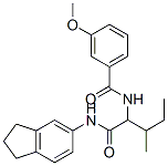 Benzamide, n-[1-[[(2,3-dihydro-1h-inden-5-yl)amino]carbonyl]-2-methylbutyl]-3-methoxy-(9ci) Structure,335249-68-8Structure