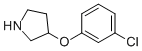 3-(3-Chlorophenoxy)pyrrolidine Structure,337912-67-1Structure