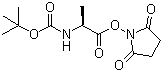 Boc-L-alanine N-succinimidyl ester Structure,3392-05-0Structure