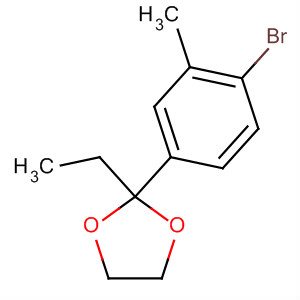 2-(4-Bromo-3-methylphenyl)-2-ethyl-1,3-dioxolane Structure,341006-30-2Structure