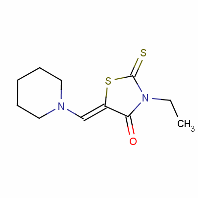 (5Z)-3-ethyl-5-(piperidin-1-ylmethylidene)-2-sulfanylidene-1,3-thiazolidin-4-one Structure,34255-45-3Structure