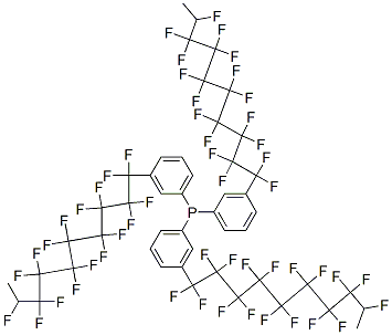 Tris[3-(3,3,4,4,5,5,6,6,7,7,8,8,9,9,10,10,10-heptadecafluorodecyl) phenyl]phosphine, Structure,342889-38-7Structure