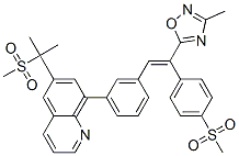 6-[1-Methyl-1-(methylsulfonyl)ethyl]-8-[3-[(E)-2-(3-methyl-1,2,4-oxadiazol-5-yl)-2-[4-(methylsulfonyl)phenyl]vinyl]phenyl]quinoline Structure,346629-30-9Structure