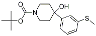 4-Hydroxy-4-(3-methylsulfanylphenyl)-piperidin-1-carboxylic acid tert-butyl ester Structure,346688-66-2Structure