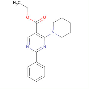 2-Phenyl-4-piperidin-1-yl-pyrimidine-5-carboxylic acid ethyl ester Structure,34753-22-5Structure