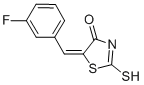 (5E)-5-(3-Fluorobenzylidene)-2-mercapto-1,3-thiazol-4(5H)-one Structure,349-33-7Structure