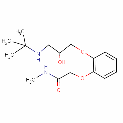 2-(2-(3-(Tert-butylamino)-2-hydroxypropoxy)phenoxy)-n-methylacetamide Structure,34919-98-7Structure