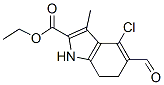 4-Chloro-5-formyl-3-methyl-6,7-dihydro-1H-indole-2-carboxylic acid ethyl ester Structure,351073-97-7Structure