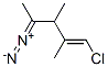 1-Pentene,1-chloro-4-diazo-2,3-dimethyl-(9ci) Structure,35147-19-4Structure