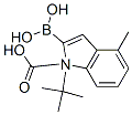 1H-Indole-1-carboxylic acid, 2-borono-4-methyl-, 1-(1,1-dimethylethyl) ester Structure,352359-21-8Structure