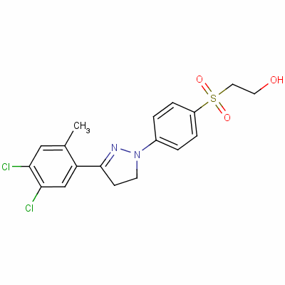 2-[[4-[3-(4,5-Dichloro-2-methylphenyl)-4,5-dihydro-1h-pyrazol-1-yl ]phenyl ]sulphonyl ]ethanol Structure,35441-12-4Structure