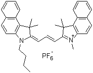 2-((1E,3e)-3-(3-butyl-1,1-dimethyl-1h-benzo[e]indol-2(3h)-ylidene)prop-1-enyl)-1,1,3-trimethyl-1h-benzo[e]indolium Structure,356062-62-9Structure