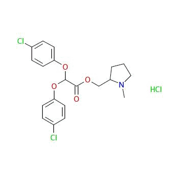 (+)-(1-Methylpyrrolidin-2-yl)methyl bis(4-chlorophenoxy)acetate hydrochloride Structure,35609-19-9Structure