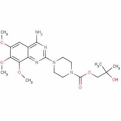 2-Hydroxy-2-methylpropyl 4-(4-amino-6,7,8-trimethoxyquinazolin-2-yl)piperazine-1-carboxylate Structure,35795-16-5Structure