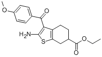 Benzo[b]thiophene-6-carboxylic acid,2-amino-4,5,6,7-tetrahydro-3-(4-methoxybenzoyl)-,ethyl ester Structure,358749-82-3Structure