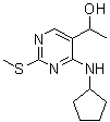 1-(4-Cyclopentylamino-2-methylsulfanylpyrimidin-5-yl)ethanol Structure,362656-31-3Structure