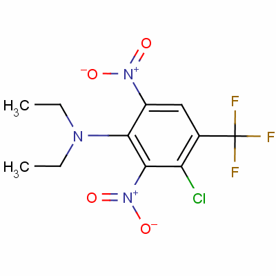 3-Chloro-n,n-diethyl-2,6-dinitro-4-(trifluoromethyl)aniline Structure,36438-51-4Structure