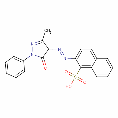 2-[(4,5-Dihydro-3-methyl-5-oxo-1-phenyl-1h-pyrazol-4-yl)azo]naphthalene-1-sulphonic acid Structure,36942-58-2Structure