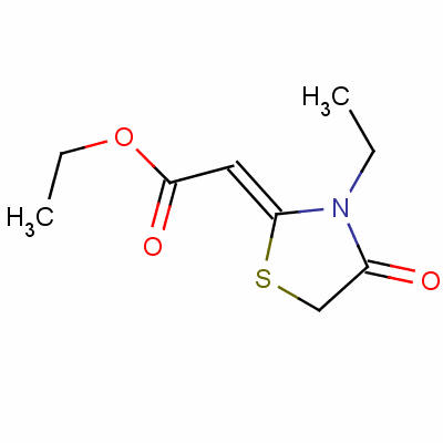 Ethyl (3-ethyl-4-oxothiazolidin-2-ylidene)acetate Structure,36958-87-9Structure