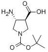 Trans-4-amino-1-boc-pyrrolidine-3-carboxylicacid Structure,369623-85-8Structure