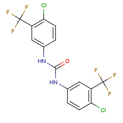 1,3-Bis[4-chloro-3-(trifluoromethyl)phenyl]urea Structure,370-50-3Structure