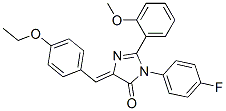 4H-imidazol-4-one,5-[(4-ethoxyphenyl)methylene]-3-(4-fluorophenyl)-3,5-dihydro-2-(2-methoxyphenyl)- Structure,370089-20-6Structure