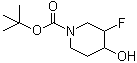 1-Piperidinecarboxylic acid, 3-fluoro-4-hydroxy-, 1,1-dimethylethyl ester Structure,373604-28-5Structure