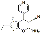 Pyrano[2,3-d]imidazole-6-carbonitrile,5-amino-2-ethyl-1,7-dihydro-7-(4-pyridinyl)-(9ci) Structure,374612-98-3Structure