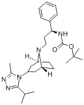 N-boc-(1s)-3-[3-(3-isopropyl-5-methyl-4h-1,2,4-triazol-4-yl)-exo-8-azabicyclo[3.2.1]oct-8-yl]-1-phenyl-1-propanamine Structure,376348-70-8Structure