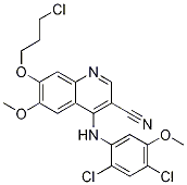 7-(3-Chloropropoxy)-4-((2,4-dichloro-5-methoxyphenyl)amino)-6-methoxyquinoline-3-carbonitrile Structure,380844-49-5Structure