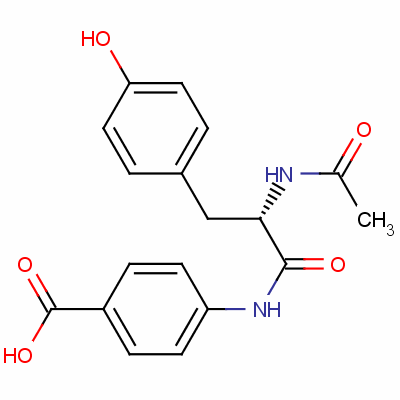 (S)-4-[[2-(acetylamino)-3-(4-hydroxyphenyl)-1-oxopropyl ]amino]benzoic acid Structure,38219-60-2Structure