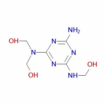 [[4-Amino-6-[(hydroxymethyl)amino]-1,3,5-triazin-2-yl ]imino]bismethanol Structure,38228-20-5Structure