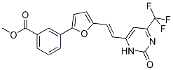 Methyl 3-(5-{(e)-2-[2-oxo-6-(trifluoromethyl)-2,3-dihydropyrimidin-4-yl]vinyl}-2-furyl)benzoate Structure,385376-07-8Structure