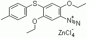 2,5-Diethoxy-4-[(4-methylphenyl)thio]-benzenediazonium tetrachlorozincate Structure,38656-51-8Structure