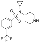 N-cyclopropyl-n-(piperidin-4-yl)-3-(trifluoromethyl)benzenesulphonamide Structure,387350-79-0Structure