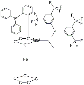 (R)-(-)-1-[(r)-2-(2’-diphenylphosphinophenyl)ferrocenyl]ethyldi(bis-3,5-cf3-ph2)p Structure,387868-06-6Structure