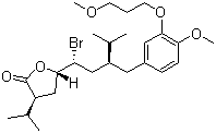 (3S)-5-((1r,3s)-1-bromo-3-(4-methoxy-3-(3-methoxypropoxy)benzyl)-4-methylpentyl)-3-isopropyldihydrofuran-2(3h)-one Structure,393108-57-1Structure