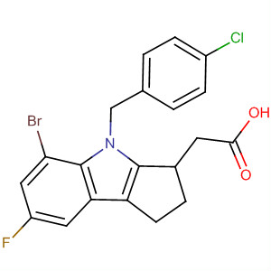 [4-(4-Chlorobenzyl)-7-fluoro-5-bromo-1,2,3,4-tetrahydrocyclopenta[b]indol-3-yl]acetic acid Structure,393509-04-1Structure