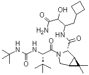 3-Azabicyclo[3.1.0]hexane-2-carboxamide, n-[3-amino-1-(cyclobutylmethyl)-2-hydroxy-3-oxopropyl]-3-[(2s)-2-[[[(1,1-dimethylethyl)amino]carbonyl]amino]-3,3-dimethyl-1-oxobutyl]-6,6-dime thyl-, (1r,2s,5 Structure,394735-28-5Structure