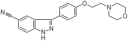 3-[4-[2-(Morpholin-4-yl)ethoxy]phenyl]-1h-indazole-5-carbonitrile Structure,395103-65-8Structure