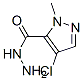 1H-pyrazole-5-carboxylicacid,4-chloro-1-methyl-,hydrazide(9ci) Structure,400878-07-1Structure