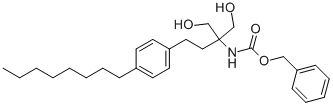 [1,1-Bis(hydroxymethyl)-3-(4-octylphenyl)propyl]carbamic acid phenylmethyl ester Structure,402616-41-5Structure